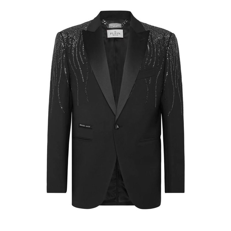 Philipp Plein Blazer Einknopf-Blazer Slim Fit schwarz