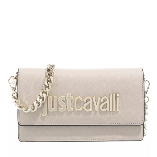 Just Cavalli Range B Metal Lettering Sketch 10 Wallet Feather Grey Wallet On A Chain