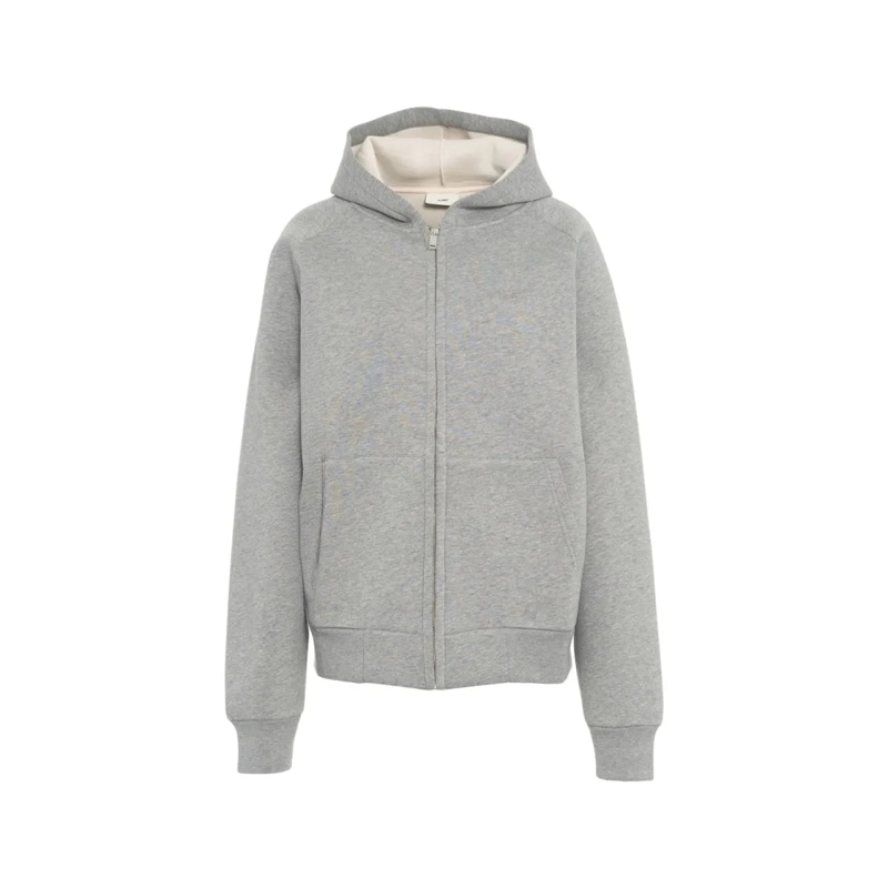Autry International  Zip-Up Hoodie Grey