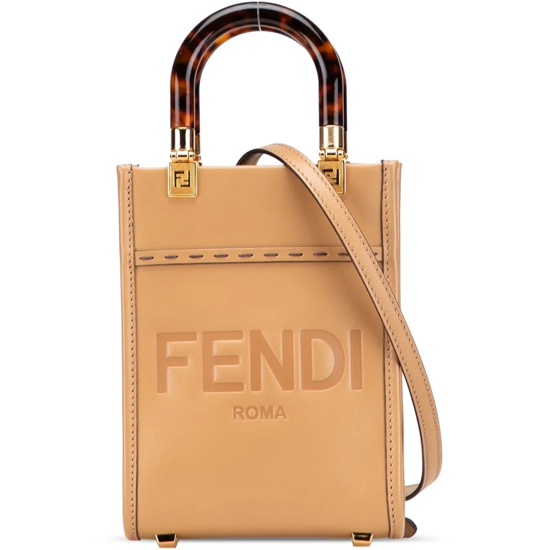 Fendi Sac à bandoulière Mini Leather Sunshine Shopper Tote braun