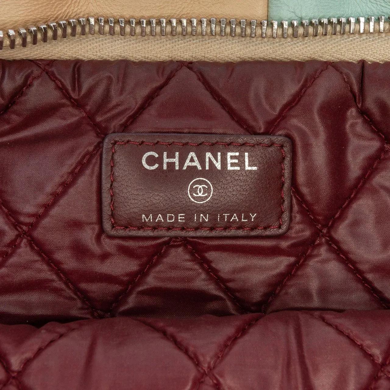 Thumbnail - Chanel Clutches - Large Lambskin Colorblock Patchwork O Case - Gr. unisize - in Braun - für Damen