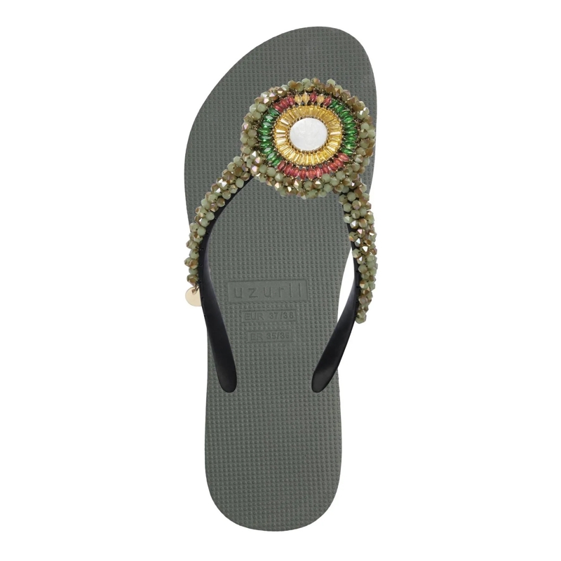 UZURII Flip Flops Zehentrenner Maria Army Green dunkel-grün(Image 3)
