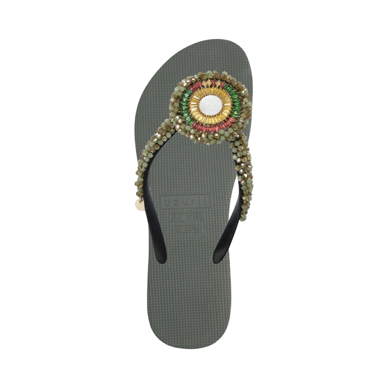 UZURII Flip Flops Zehentrenner Maria Army Green dunkel-grün