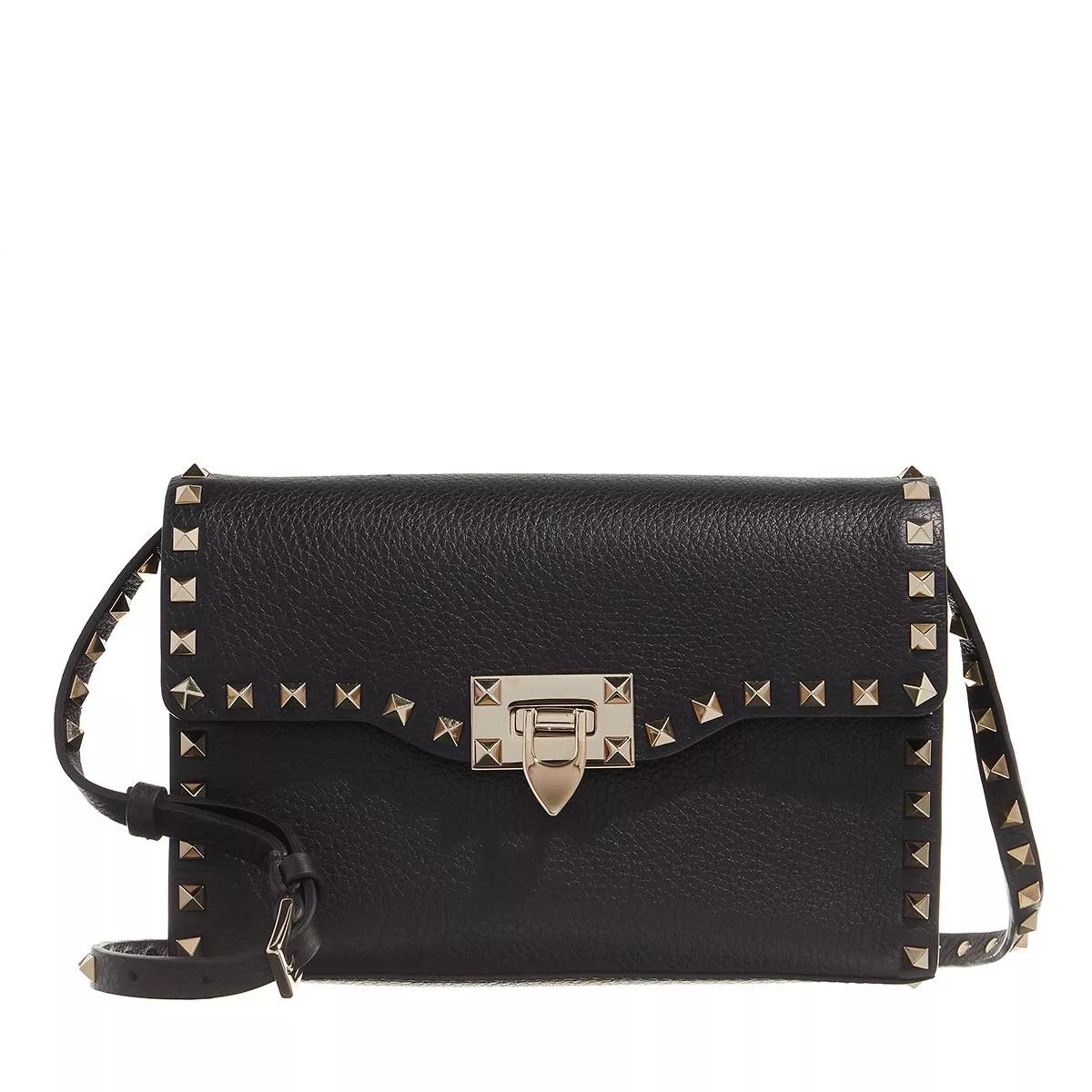 Valentino Garavani Crossbody Bags - Rockstud Small Grainy Leather Crossbody Bag - Gr. unisize - in Schwarz - für Damen