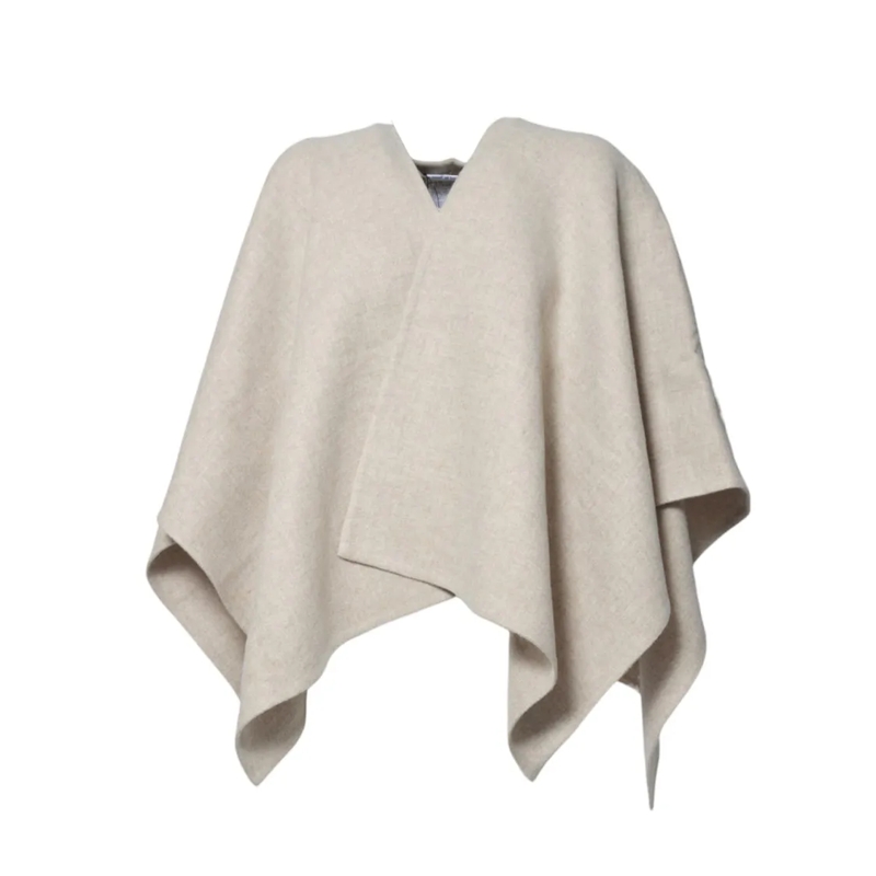 Max Mara Cape V-Neck Poncho With Flowing Silhouette Grey