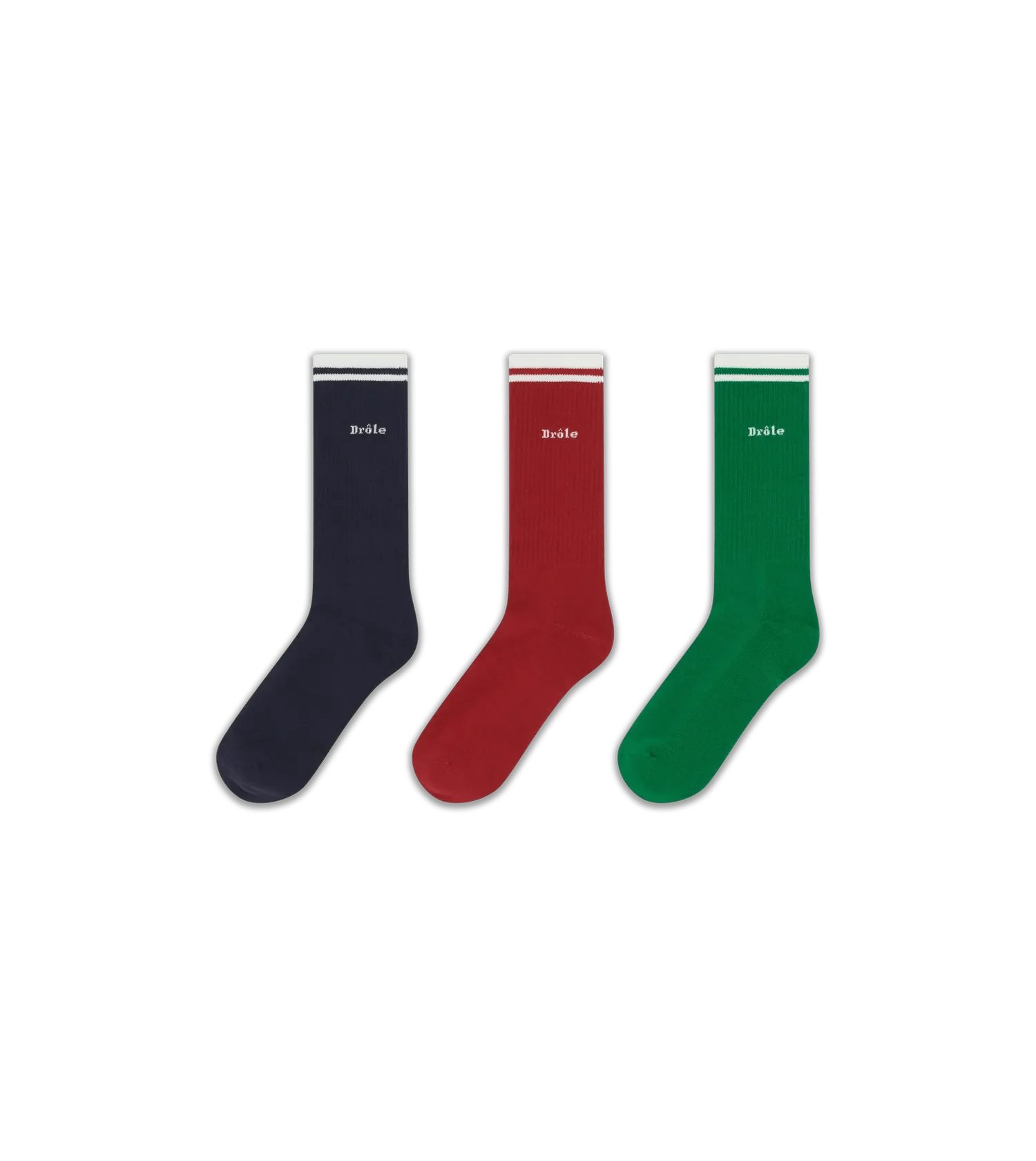 Drôle De Monsieur - Mehrfarbige Socken mit Logo - Größe ONE SIZE - bunt