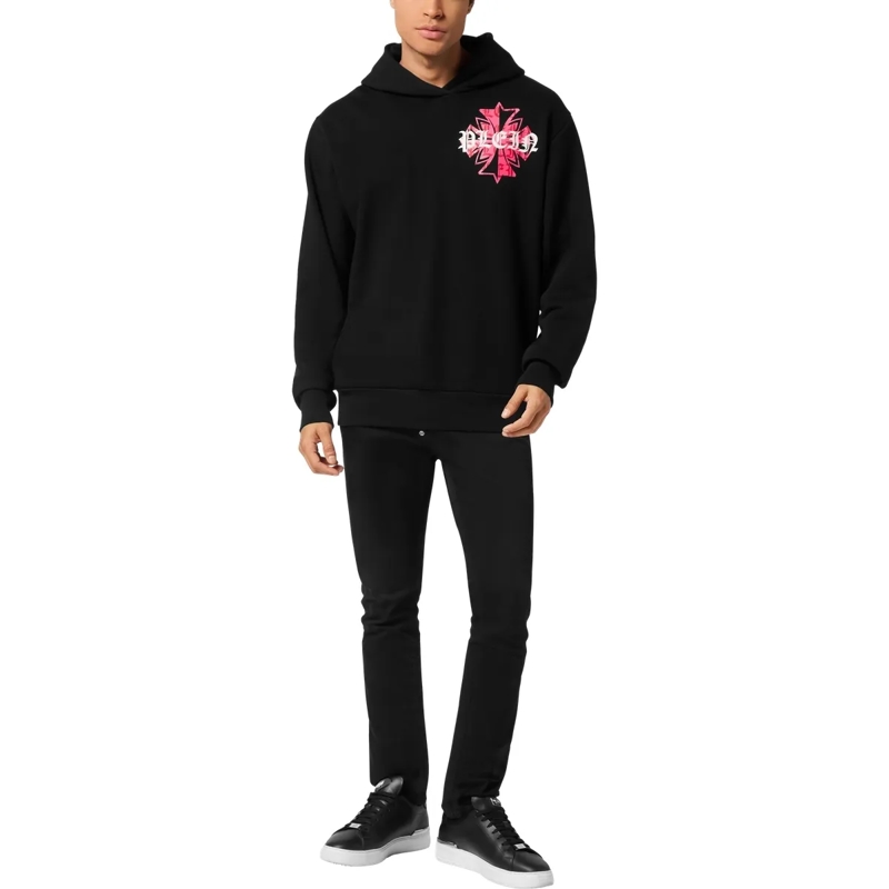 Philipp Plein Top Hoodie Sweatshirt Crest schwarz(Image 4)