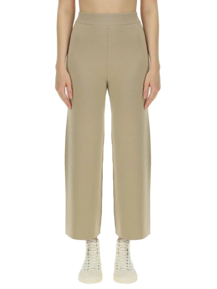 Thumbnail - Kenzo - Cropped Wool Pants With Wide Leg Design - Größe M -