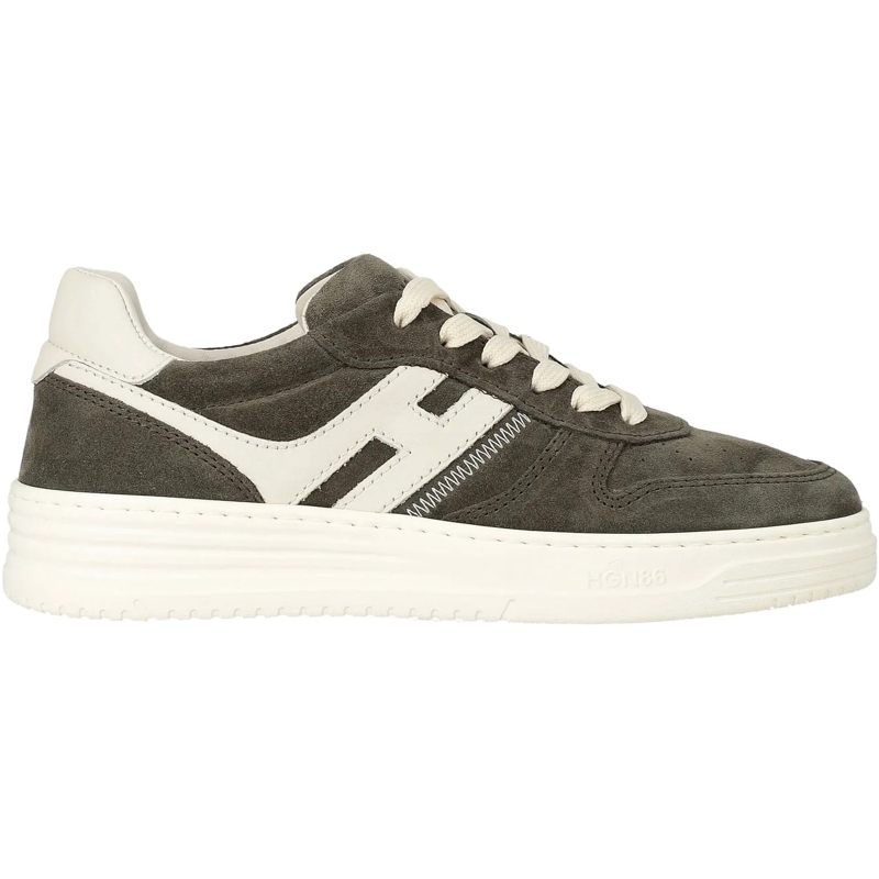 Hogan Slides Flat Shoes Verde Muschio grün