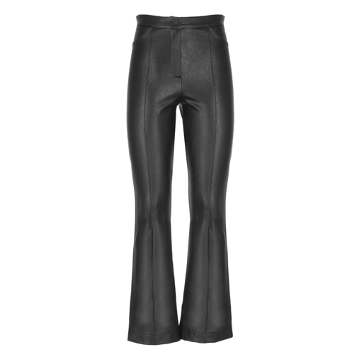 D. Exterior  Synthetic Leather Trousers Black