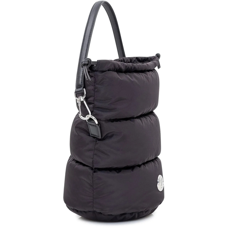 Moncler Tote Borsa Secchiello Imbottita con Coulisse dunkelgrau(Image 3)