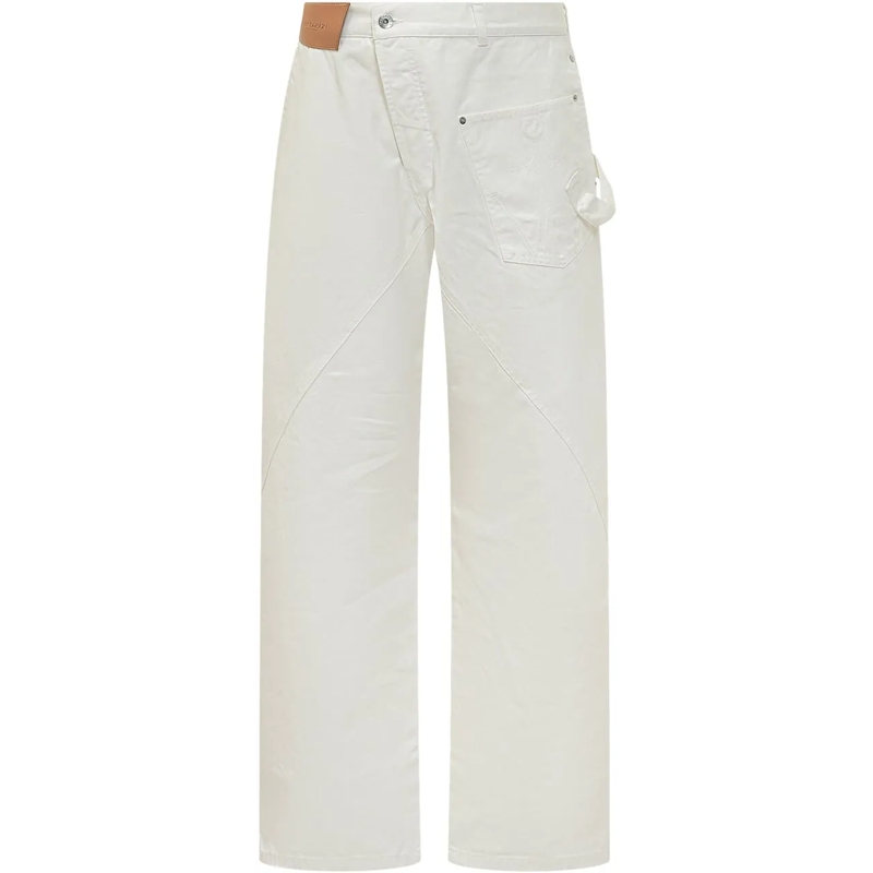 J.W.Anderson Jeans mit geradem Bein Jeans Twisted Workwear in Cotone weiß