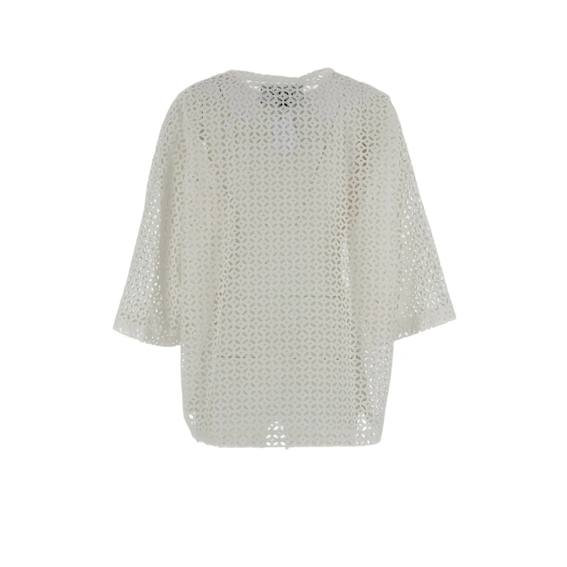 Irie' Chemisier Crisp White Button-Down Blouse With Structured Col White