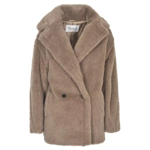Max Mara Eco Fur Coat Brown 