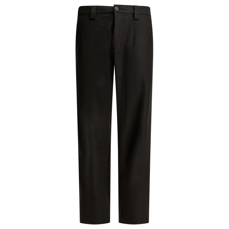 GR10K Pantalon de costume Tailored Wool Blend Pants With Polished Details Black