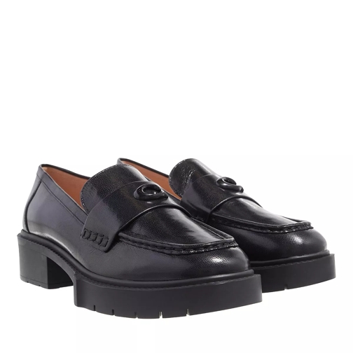 Coach Leah Leather Loafer Black Mocassino