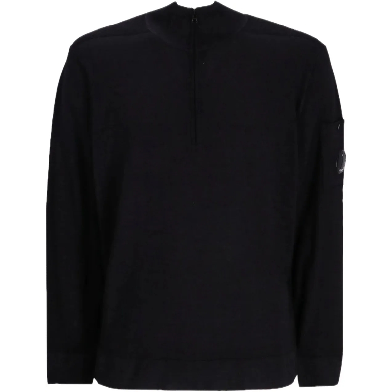 CP Company Pull pull korte rits zwart blau