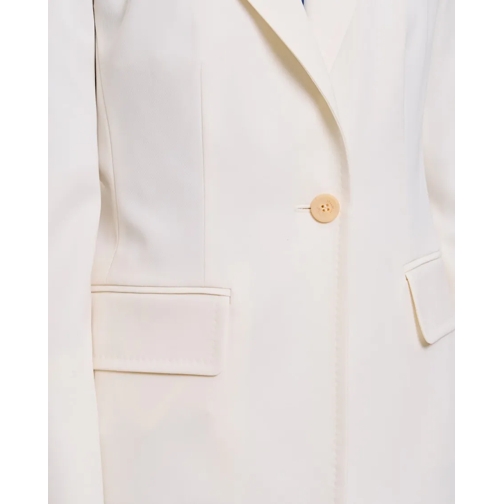 Max Mara Blazer Tailored White Jacket With Wide Lapels White (Image 4)