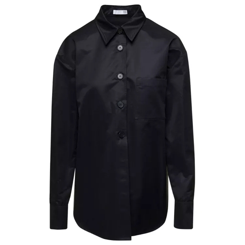 Douuod Black Long-Sleeve Shirt With Tonal Buttons In Cott Black 