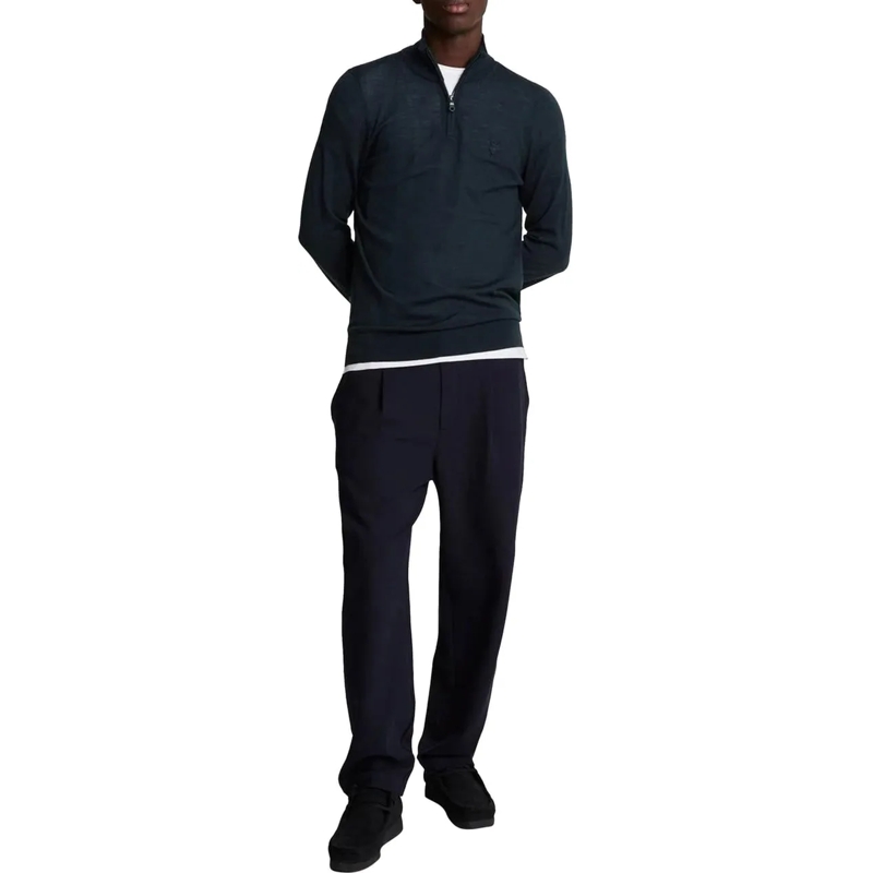 LYLE & SCOTT  Lyle & Scott Tonal Eagle Merino Quarter Zip Ju blau(Image 5)