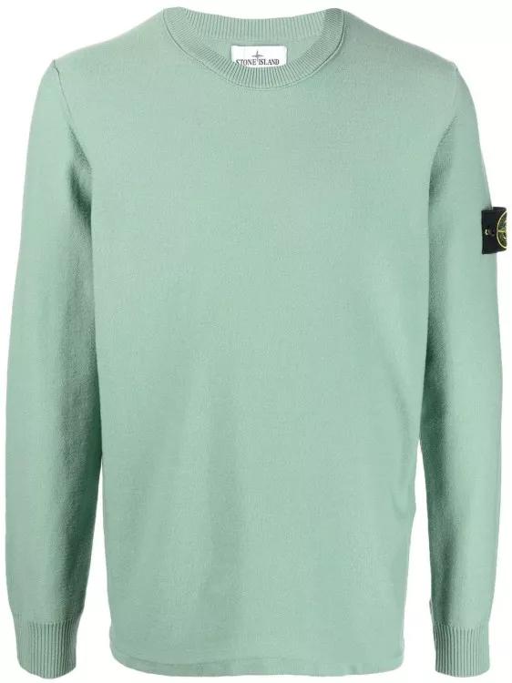 Stone Island - Compass-Patch Crewneck Jumper - Größe XXL - green