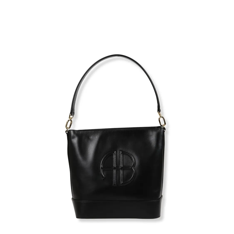 Anine Bing Bucket Bag Structured Bucket Bag With Smooth Finish Black