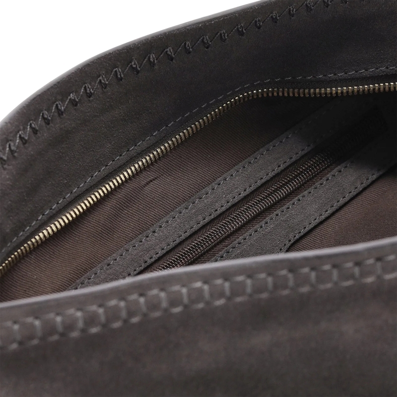 Abro Crossbodytas Hobo Bag Signature aus Veloursleder grau(Image 4)