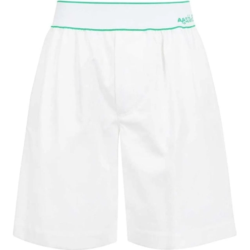 Bottega Veneta Korte broek Bottega Veneta Cotton Logo Shorts weiß