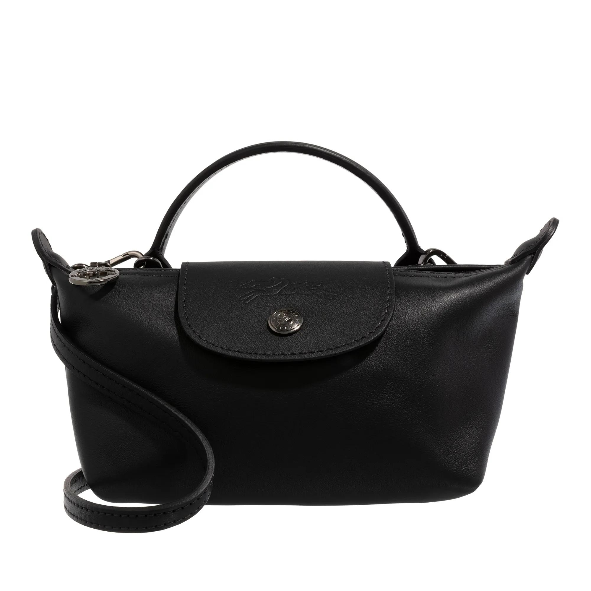 Pochette Longchamp Tasche Schwarz Mit Schwarzem Henkel Louis