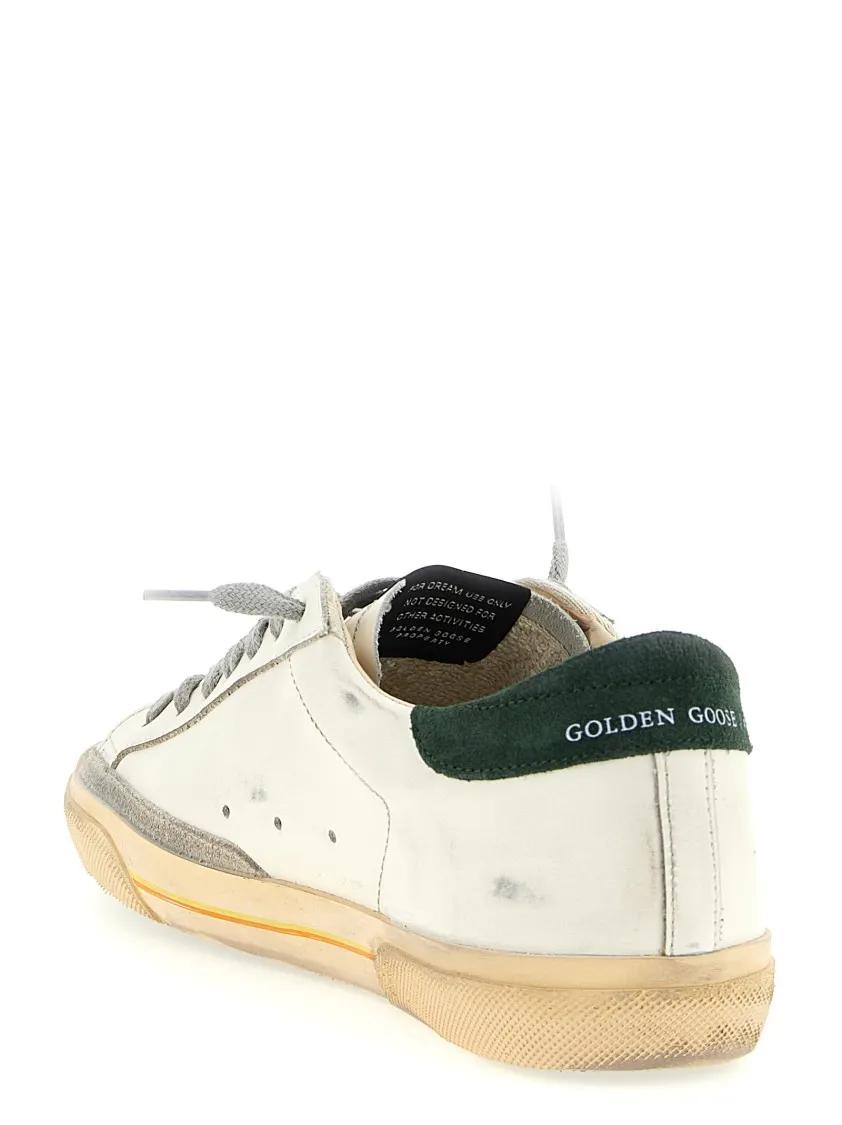 Thumbnail - Golden Goose Low-Top Sneaker - Heren Super-Star Sneaker Wit/Groen - Gr. 44 (EU) - in Weiß - für Damen