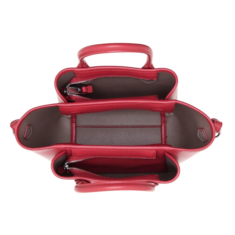 Emporio Armani Crossbody Bag Shopping M-L Bufalo Verniciato - Shopping M-L Bufa Carminio/Taupe(Image 5)