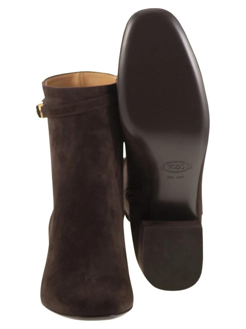 Thumbnail - Tod's Stiefel - Suede Ankle Boots - Gr. 36,5 (EU) - in Schwarz - für Damen