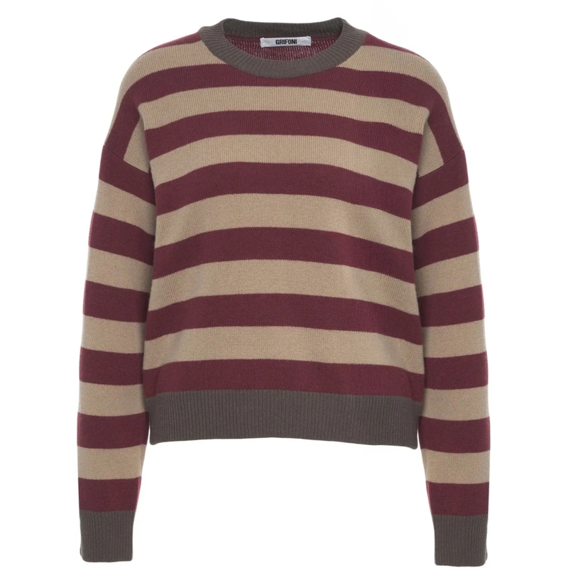 Grifoni  Striped sweater beige