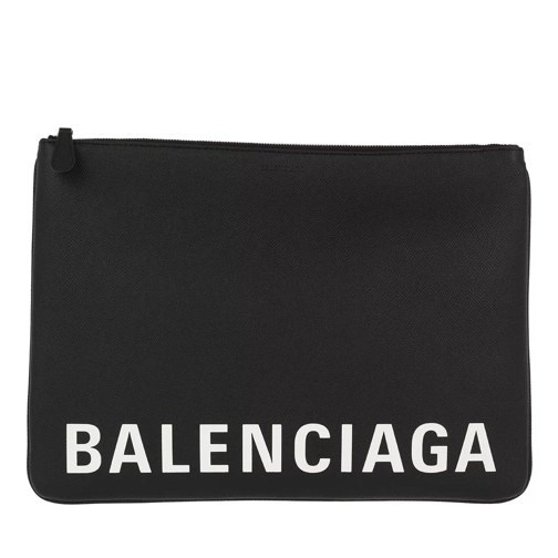 Balenciaga Ville Clutch Bag Black/White Aftonväska med spänne