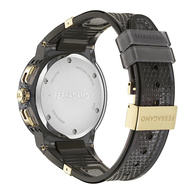 Salvatore Ferragamo Quarzuhr Quarz-Analoguhr 5T-F-80 Translucent schwarz(Image 2)
