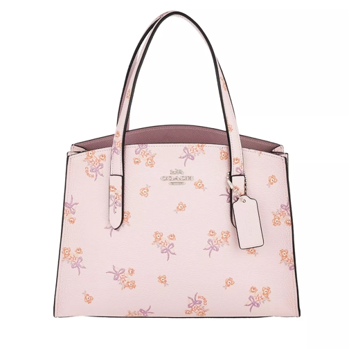 Coach Floral Bow Print Charlie 28 Carryall Ice Pink Tote