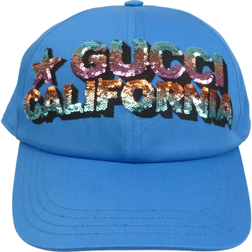 Gucci  Cappellino Azzurro con Paillettes blau