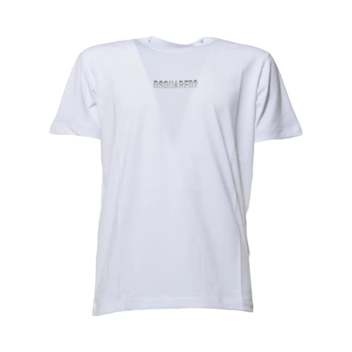 Thumbnail - Dsquared2 - Outline Logo T-Shirt In White Cotton - Größe XS - weiß