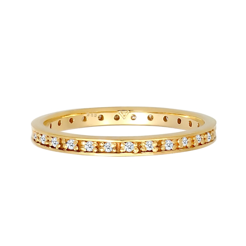 Elli Ring Ring Verlobungsring Diamant (0.14 ct) 585 Gelbgold gold(Image 2)
