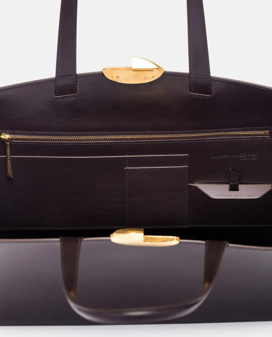 Benedetta Bruzziches Shoppers Serena Shoulder Bag in zwart