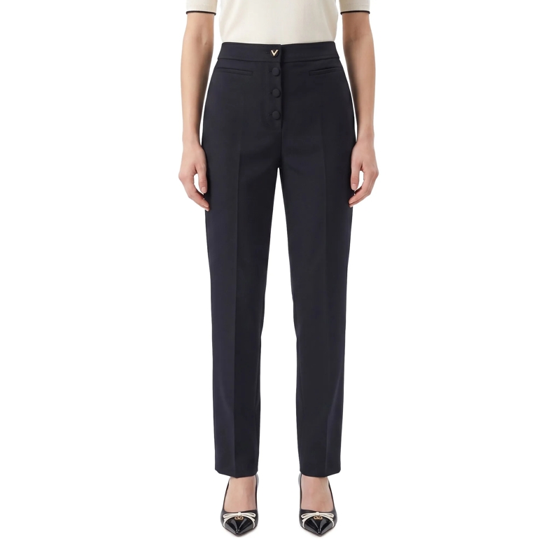 Valentino Garavani Stoffhose Regular-Fit Hose aus Wolle schwarz(Image 2)