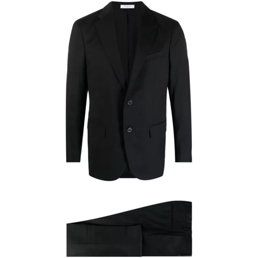 Boglioli Black Wool Suits Black Kombinationer av kostymer