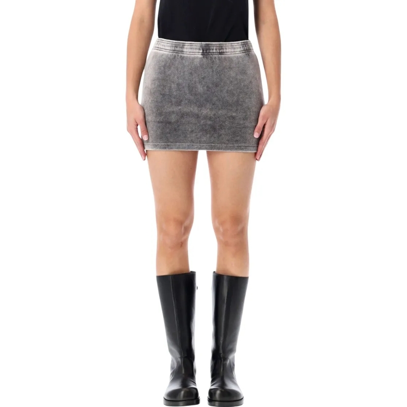T by Alexander Wang Minirock Washed Grey Mid-Rise Mini Skort Grey