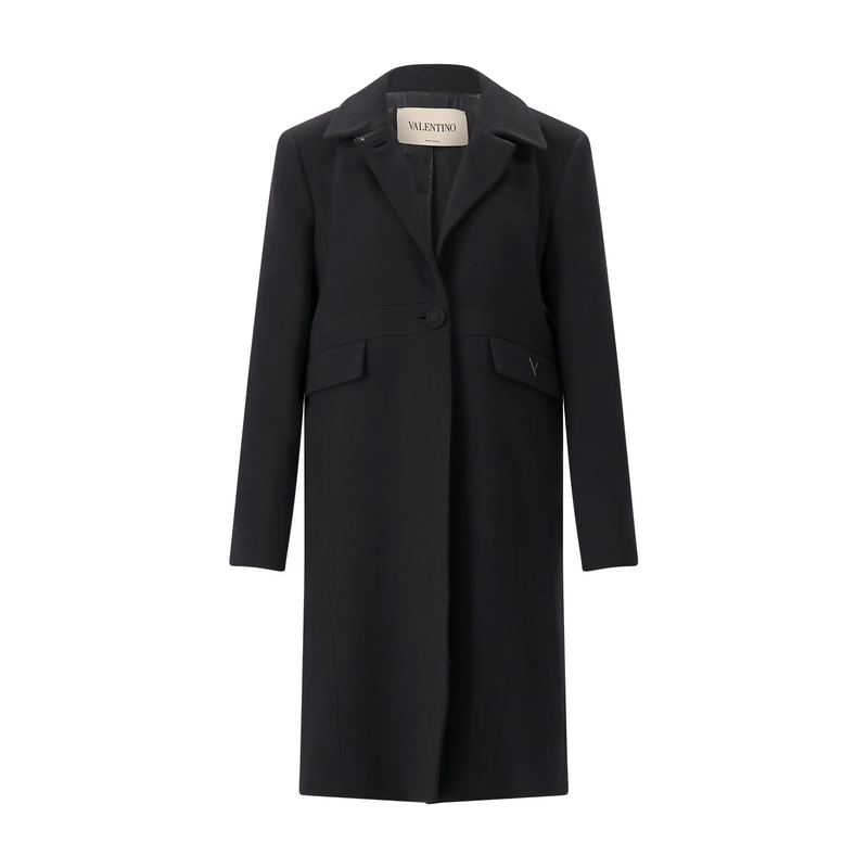 Valentino Garavani Mantel Mantel aus Schurwolle schwarz