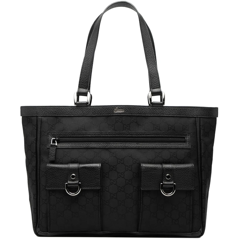 Gucci Shopper GG Nylon Abbey D Ring Pocket Tote schwarz