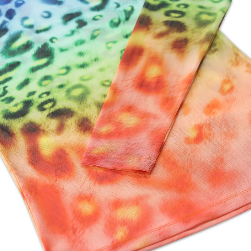 Casablanca Rollkragenpullover Langarmshirt aus Mesh blau(Image 4)