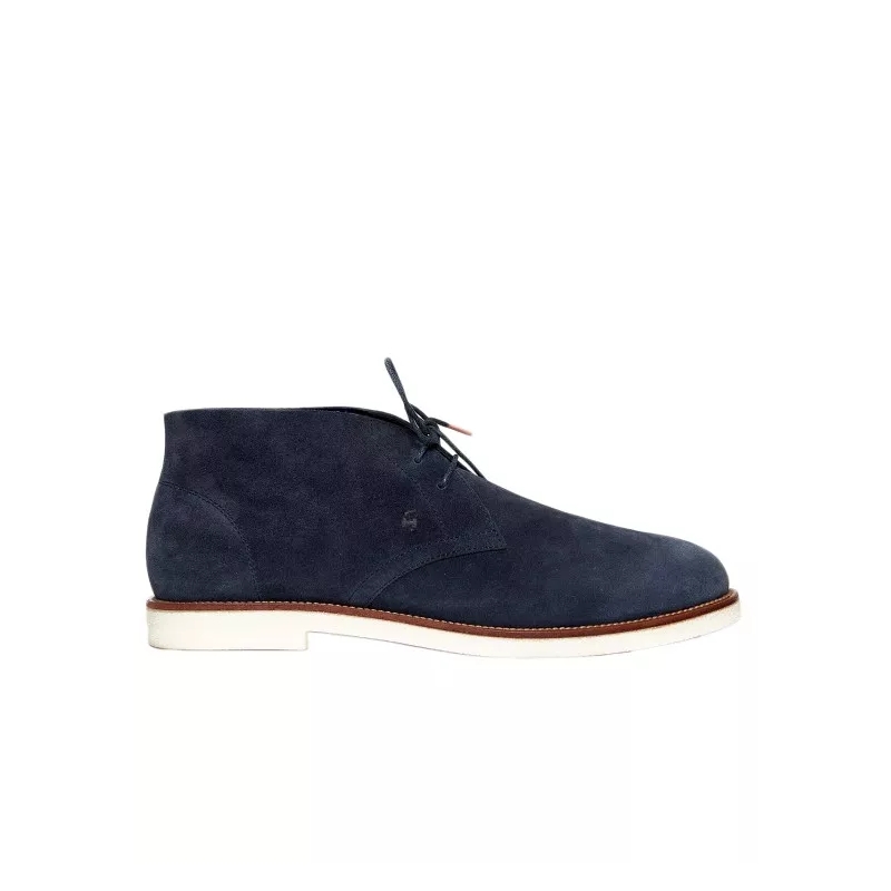Hogan Bottes Blue Suede Laced Shoes Blue