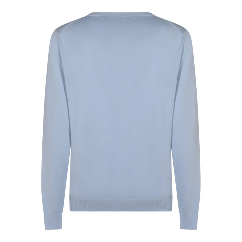 Malo Trui Clear Blue Fine-Knit Sweater Blue