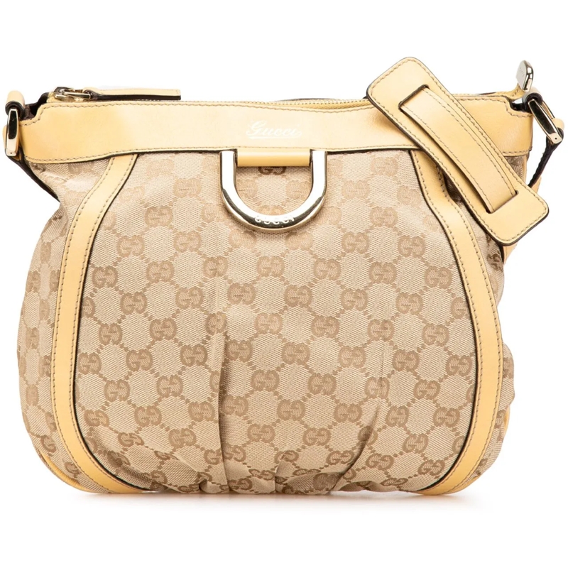 Gucci Schultertasche GG Canvas Abbey D Ring Crossbody braun