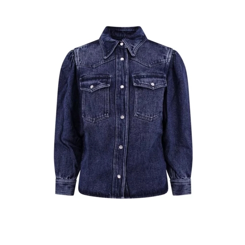 Isabel Marant Denim Shirt With Mother Of Pearl Buttons Blue Jeans